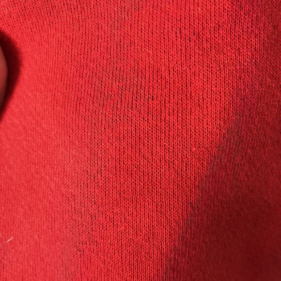 Walt Disney World Mickey Mouse Santa Hat Sparkle Red Sweatshirt Size Large - Picture 8 of 9